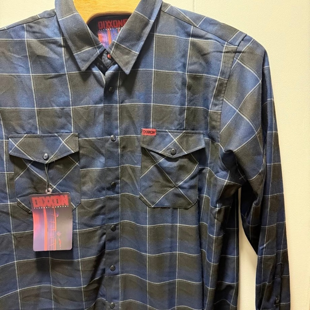 Dixxon Flannel Company Myers 2.0 Blue Black Plaid Snap Front Shirt Mens 2XL NEW